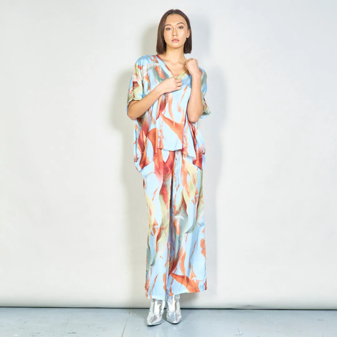 Artistic wave flow wide-leg pants wholesale