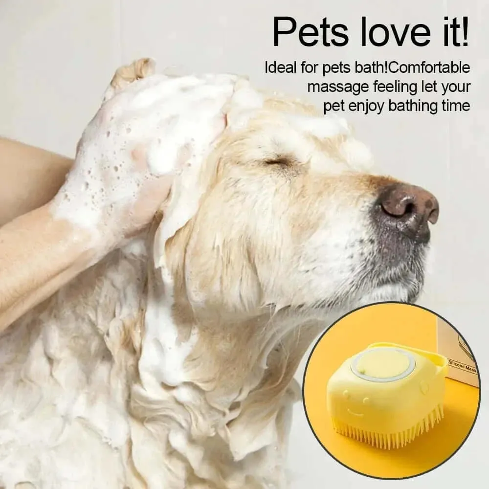 Bathroom Puppy Big Dog Cat Bath Massage Gloves Brush Soft Safety