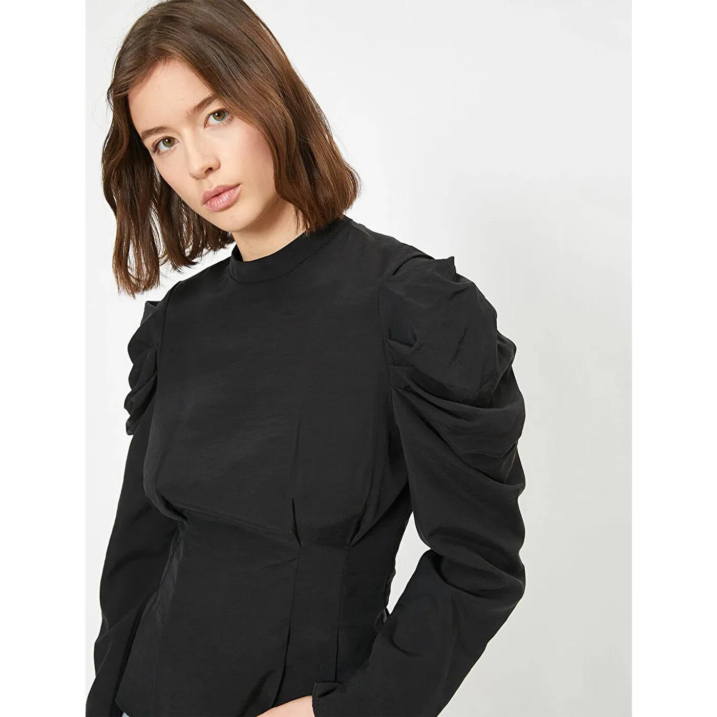Black Frilled Blouse
