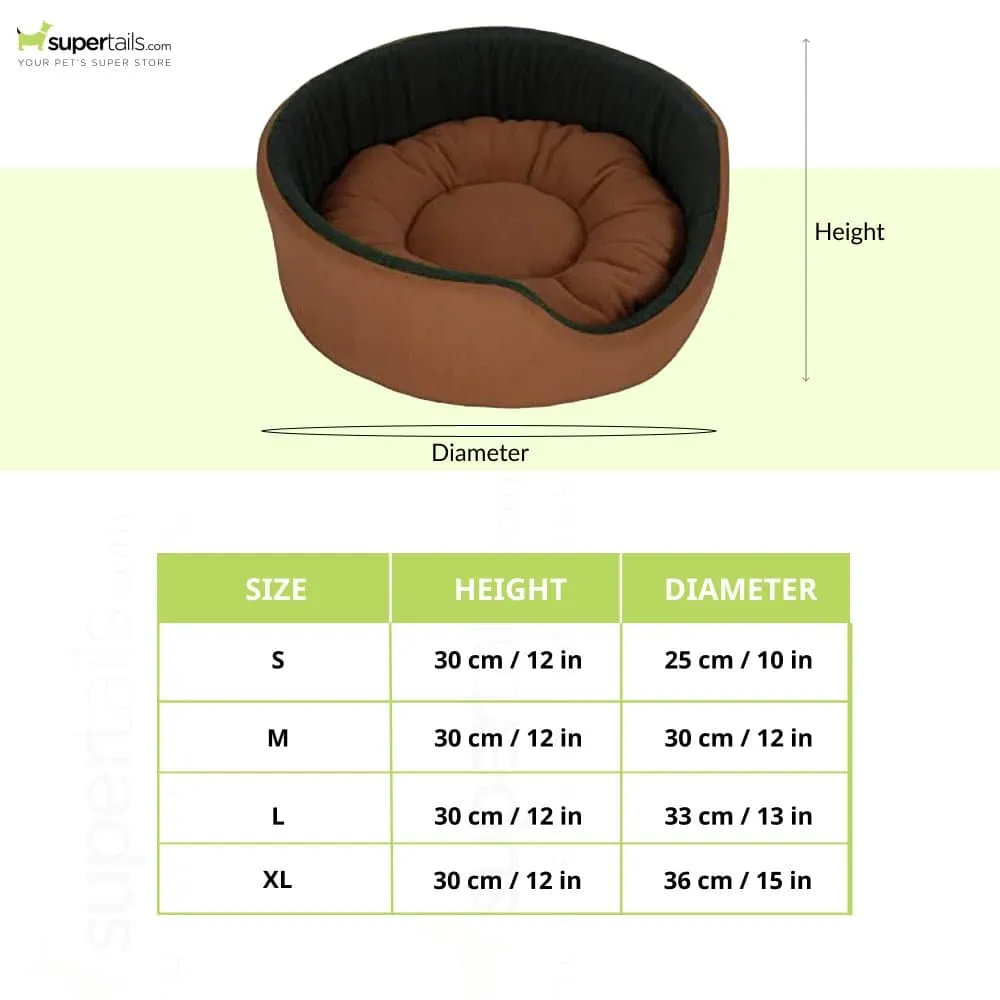 Fluffy's Pawsome Luxurious Soft Polyester Bed for Dogs and Cats (Brown)