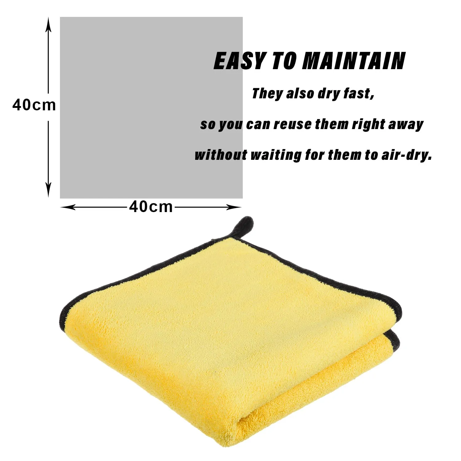 Heart Home Cleaning Towel | Reusable Cleaning Cloths for Kitchen | Duster Towel for Home Cleaning | 400 GSM Cleaning Cloth Towel with Hanging Loop | 40x40 | Pack of 5 | Multi