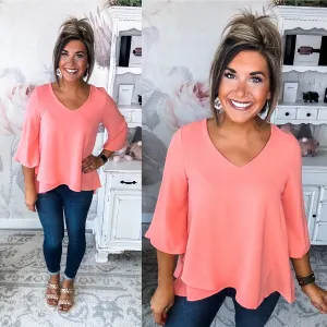 Let Me Adore You Blouse - Peach