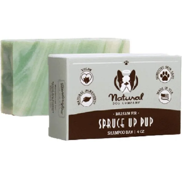 Natural Dog Company Organic Spruce Up Pup Shampoo Bar for Dogs 4oz