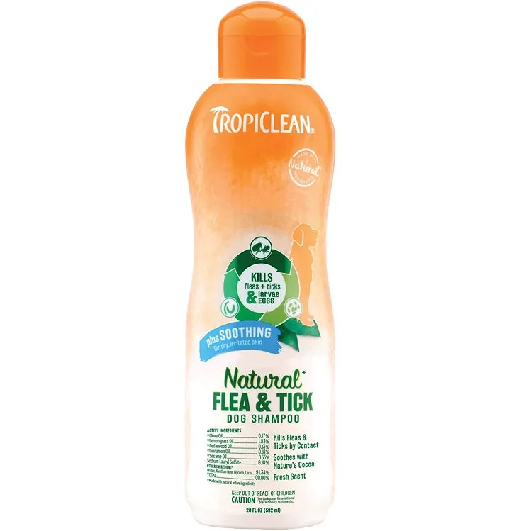 Natural Flea & Tick Shampoo plus Soothing, 20 oz.